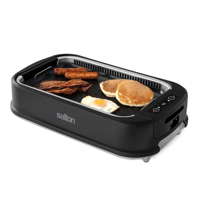 Salton HG1788 BBQ d'intérieur Sans Fumée à Contrôle Digital avec Plaque ou Grille 15" x 9" - Simple Boutique