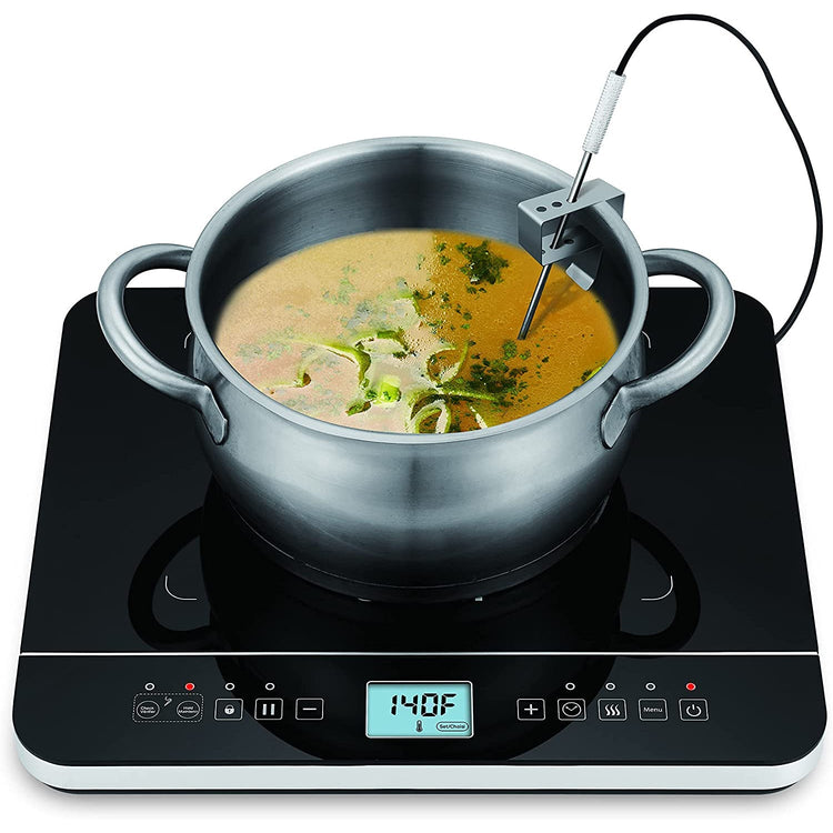Salton ID1880 - Plaque de Cuisson Portable à Induction avec Affichage Digital et Sonde de Température, Noir - Simple Boutique