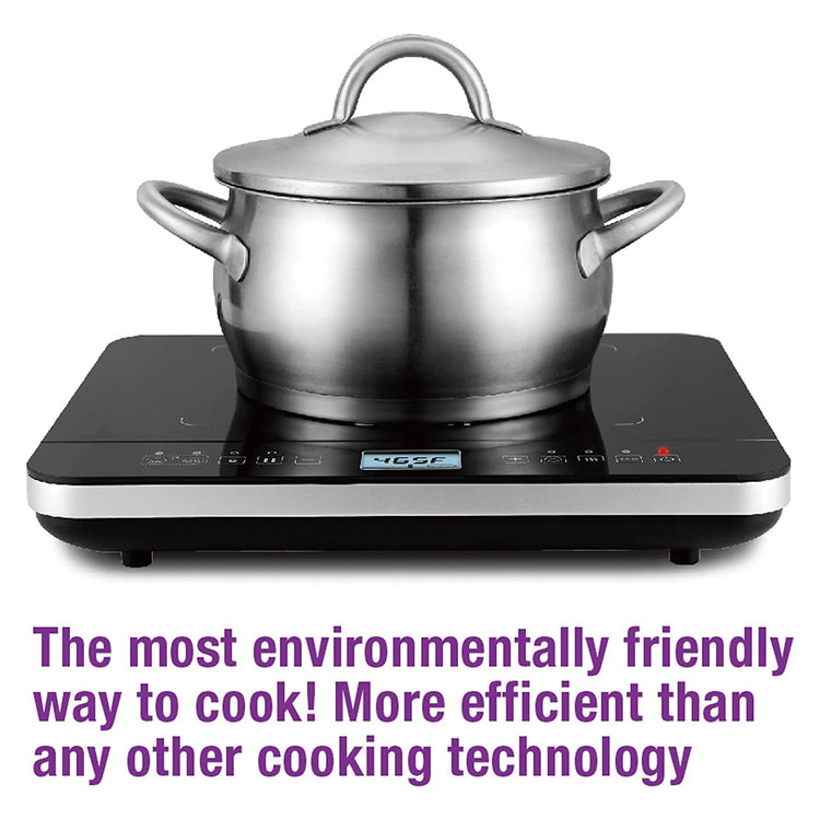 Salton ID1880 - Plaque de Cuisson Portable à Induction avec Affichage Digital et Sonde de Température, Noir - Simple Boutique