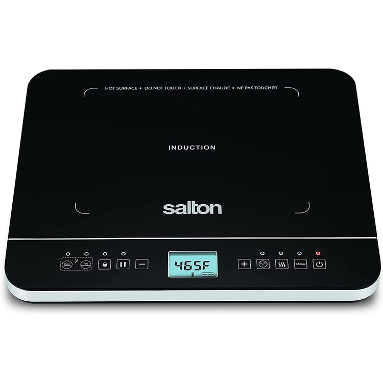 Salton ID1880 - Plaque de Cuisson Portable à Induction avec Affichage Digital et Sonde de Température, Noir - Simple Boutique