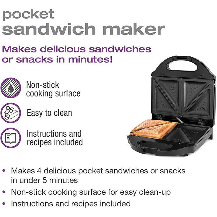 Salton SM1068BK Grill à Sandwich Noir - Simple Boutique