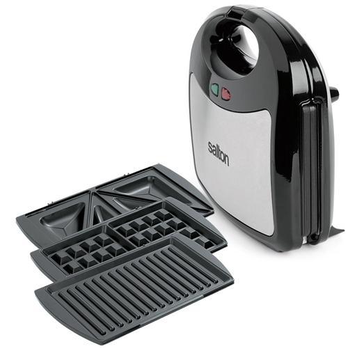 Salton SM1543 Gril À Panini Et Sandwich Et Gaufrier 3 En 1 - Simple Boutique