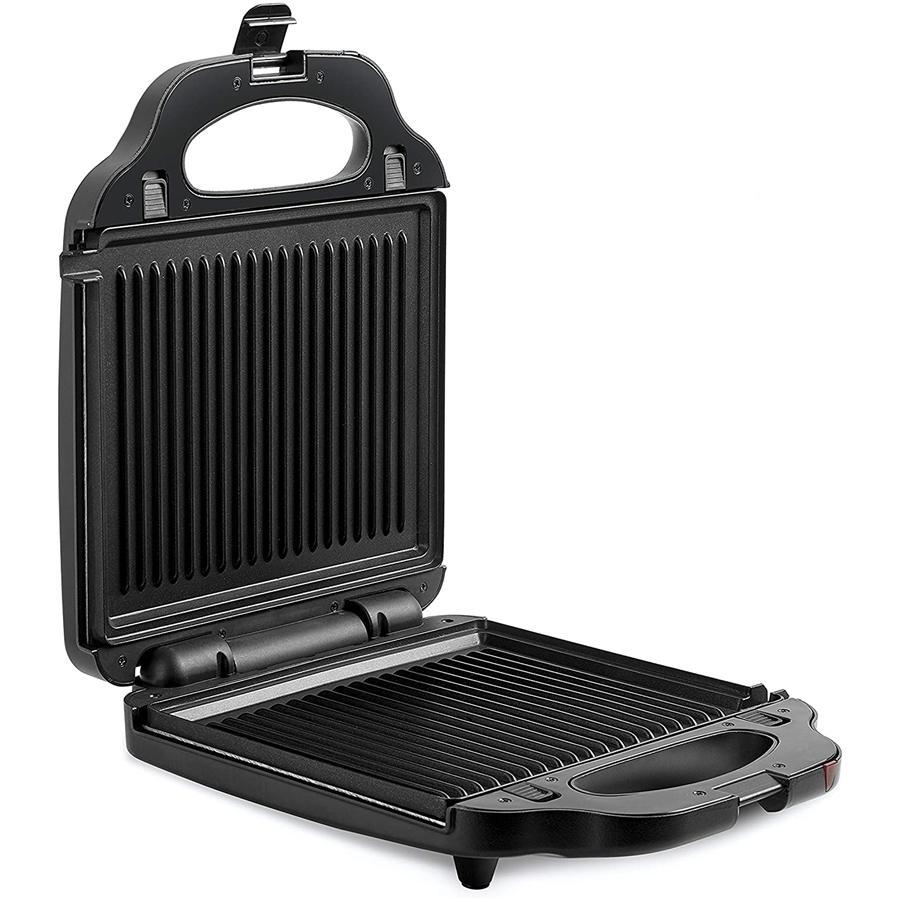 Salton SM2001 - Grill XL 4 en 1, Presse-Panini, Gril, Sandwich et Gaufre avec Plaques Interchangeables, Noir - Simple Boutique