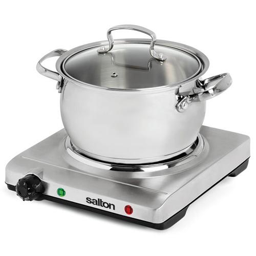 Salton THP517 Réchaud Portable À 1 Serpentin Acier Inoxydable - Simple Boutique