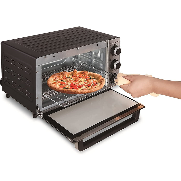 Salton TO2091BK Four Grille-Pain Multifonction, Capacité de 6 Tranches, 3 Fonctions de Cuisson, Acier Inoxydable - Simple Boutique
