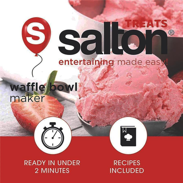 Salton WM1907 Appareil à Bol Gaufré Rouge - Simple Boutique