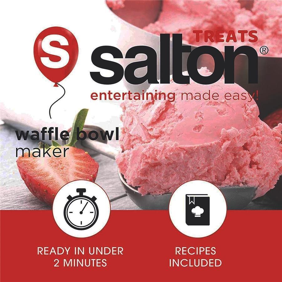 Salton WM1907 Appareil à Bol Gaufré Rouge - Simple Boutique
