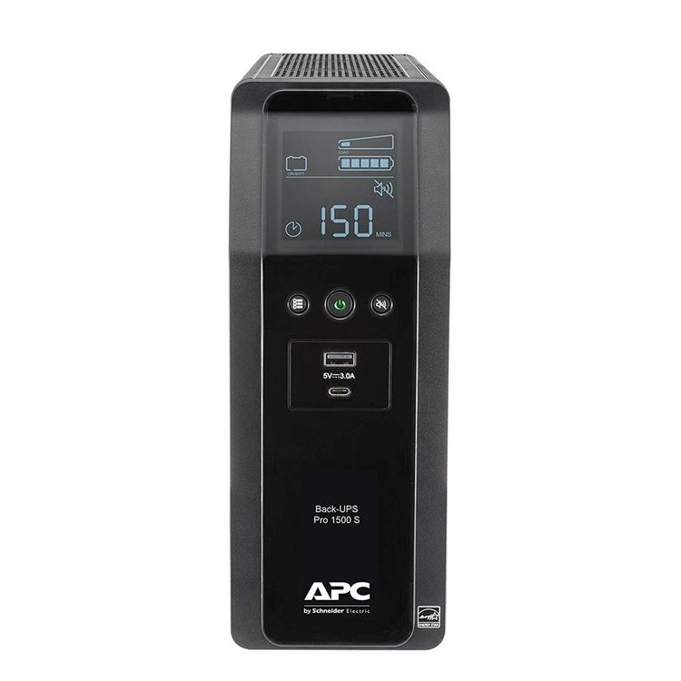 Schneider Electric BR1500MS Batterie de Secours UPS Pro - 1.5KVA Tour UPS - Recharge de 16 Heures - Entrée 120 V CA, Noir - Simple Boutique