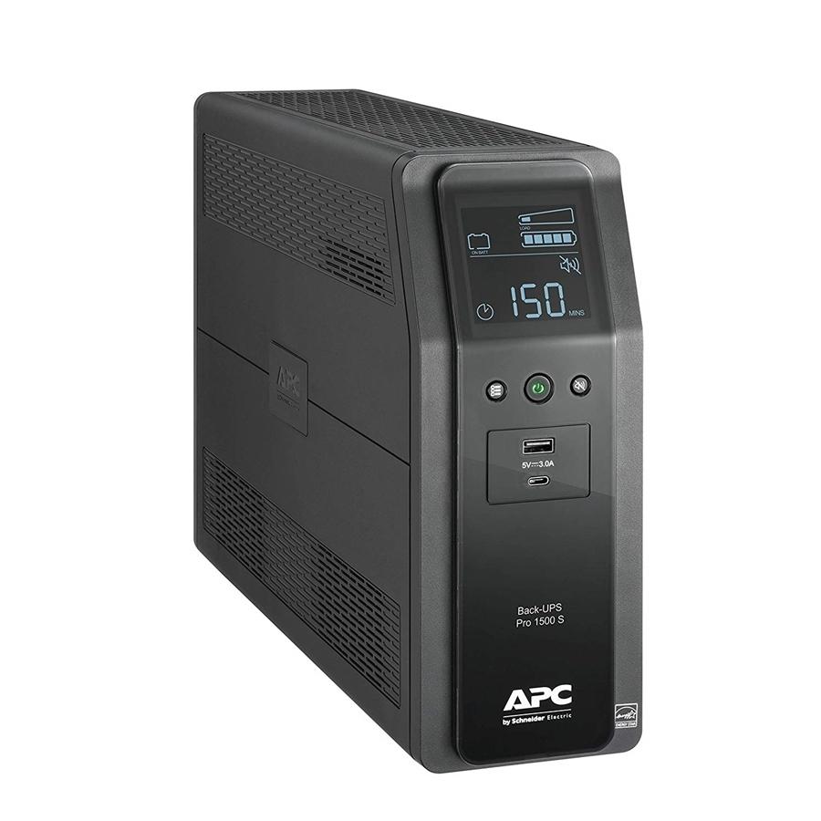 Schneider Electric BR1500MS Batterie de Secours UPS Pro - 1.5KVA Tour UPS - Recharge de 16 Heures - Entrée 120 V CA, Noir - Simple Boutique