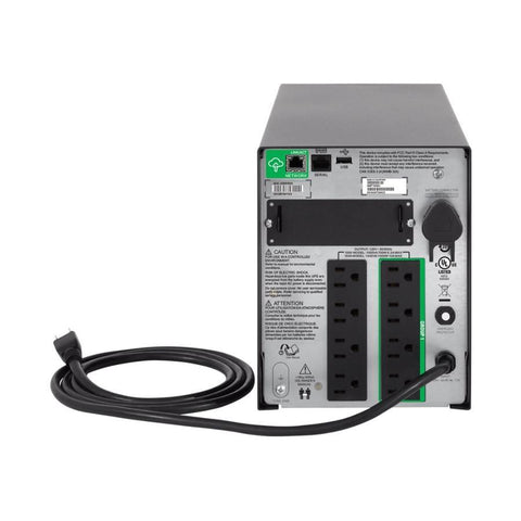 Schneider Electric SMT1500NC Batterie de Secours APC Smart-UPS 1500VA LCD 120V avec Carte Réseau - Recharge en 3 heures - 120 V CA, Noir
