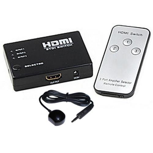 Sélecteur HDMI 3 entrées à 1 sortie + télécommande 4K x 2K