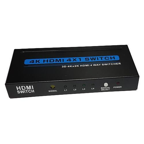 Sélecteur HDMI 4 entrées à 1 sortie + télécommande Premium 4K x 2K - Simple Boutique
