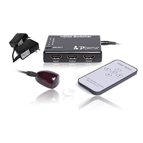 Sélecteur HDMI 5 entrées à 1 sortie + télécommande 1080p - Simple Boutique