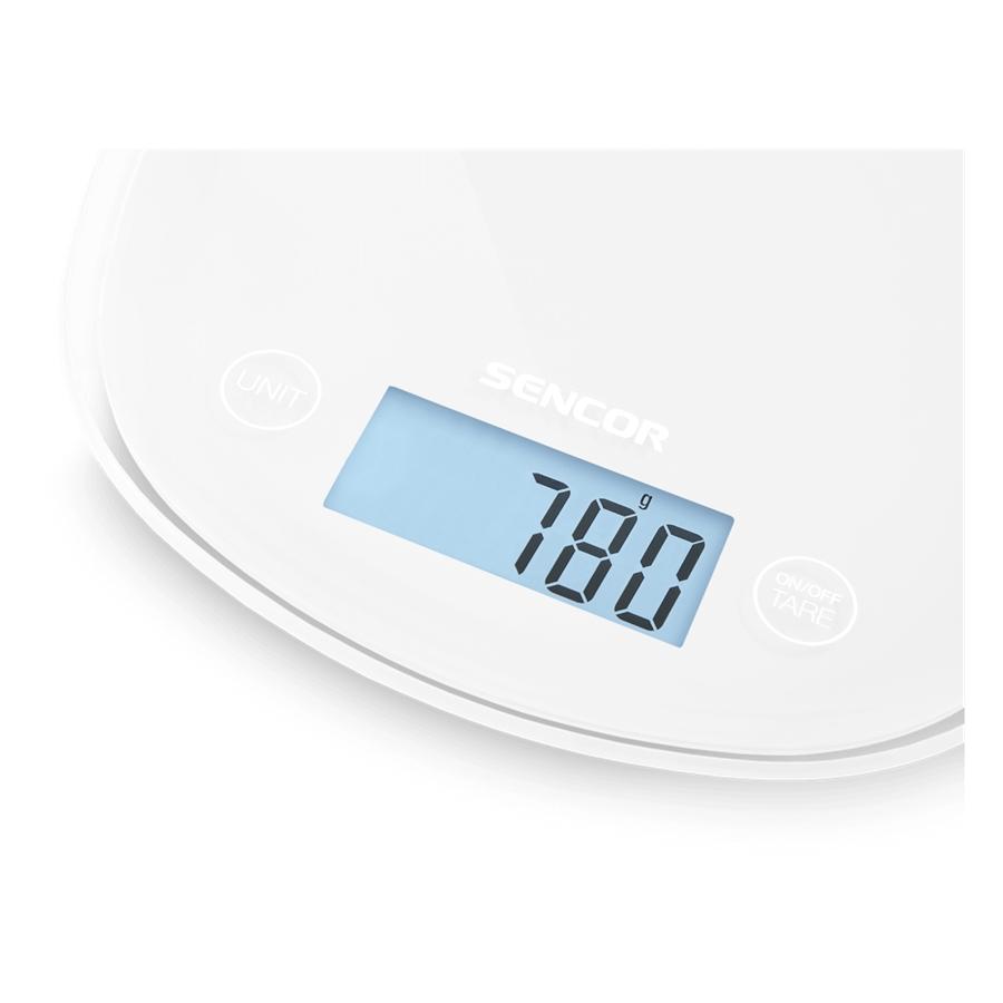 Sencor - Balance de Cuisine avec Écran ACL, Capacité Maximum de 5 kg, Blanc - Simple Boutique