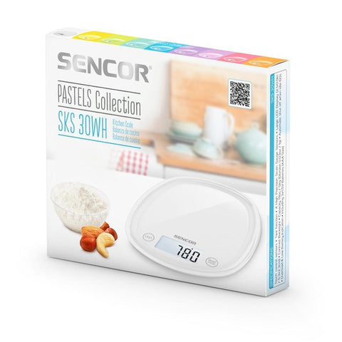 Sencor - Balance de Cuisine avec Écran ACL, Capacité Maximum de 5 kg, Blanc