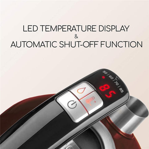 Bouilloire numérique, Réglage de la température avec affichage LED
