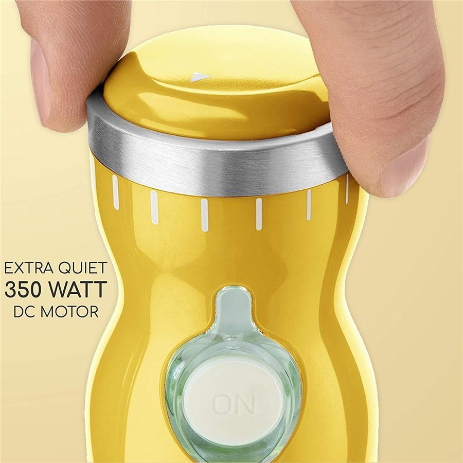 Sencor - Ensemble de Mélangeur à Main avec Hachoir et Fouet, Vitesse Variable, 350W, Jaune - Simple Boutique
