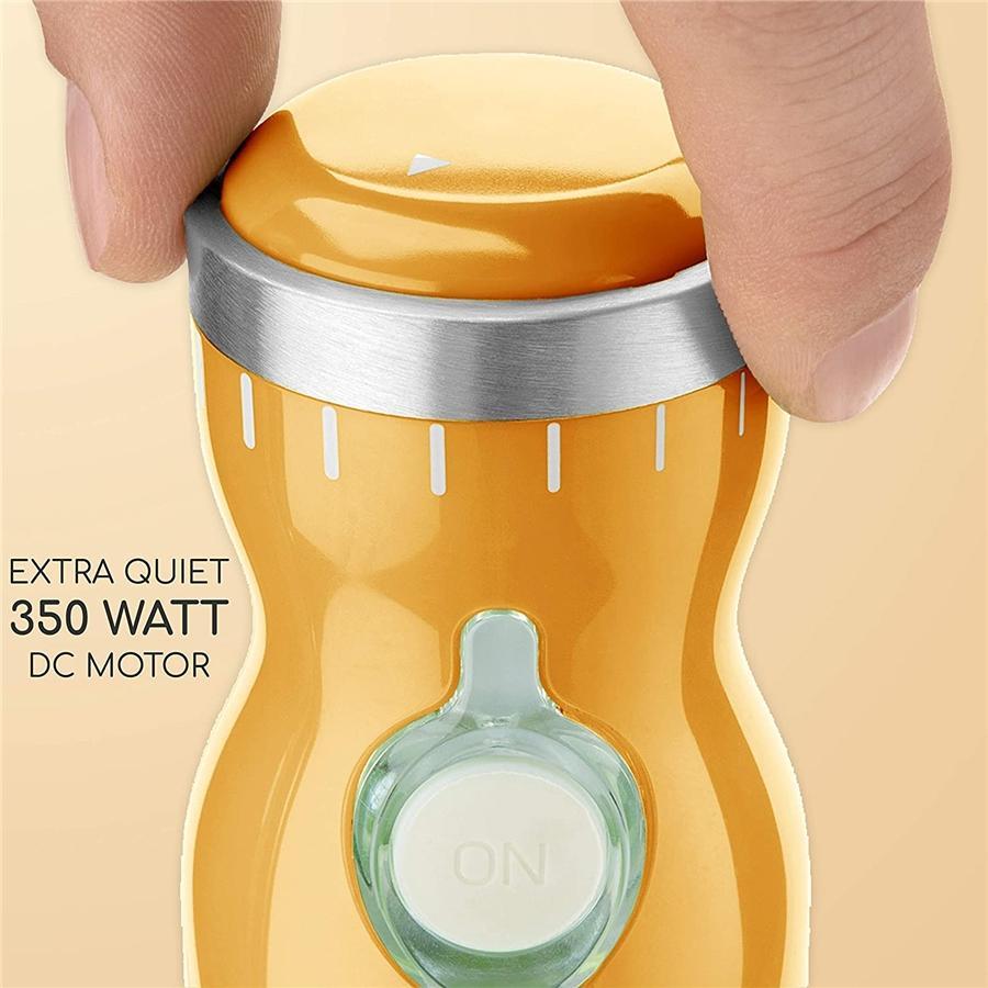 Sencor - Ensemble de Mélangeur à Main avec Hachoir et Fouet, Vitesse Variable, 350W, Orange - Simple Boutique