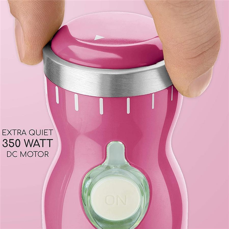 Sencor - Ensemble de Mélangeur à Main avec Hachoir et Fouet, Vitesse Variable, 350W, Rose - Simple Boutique