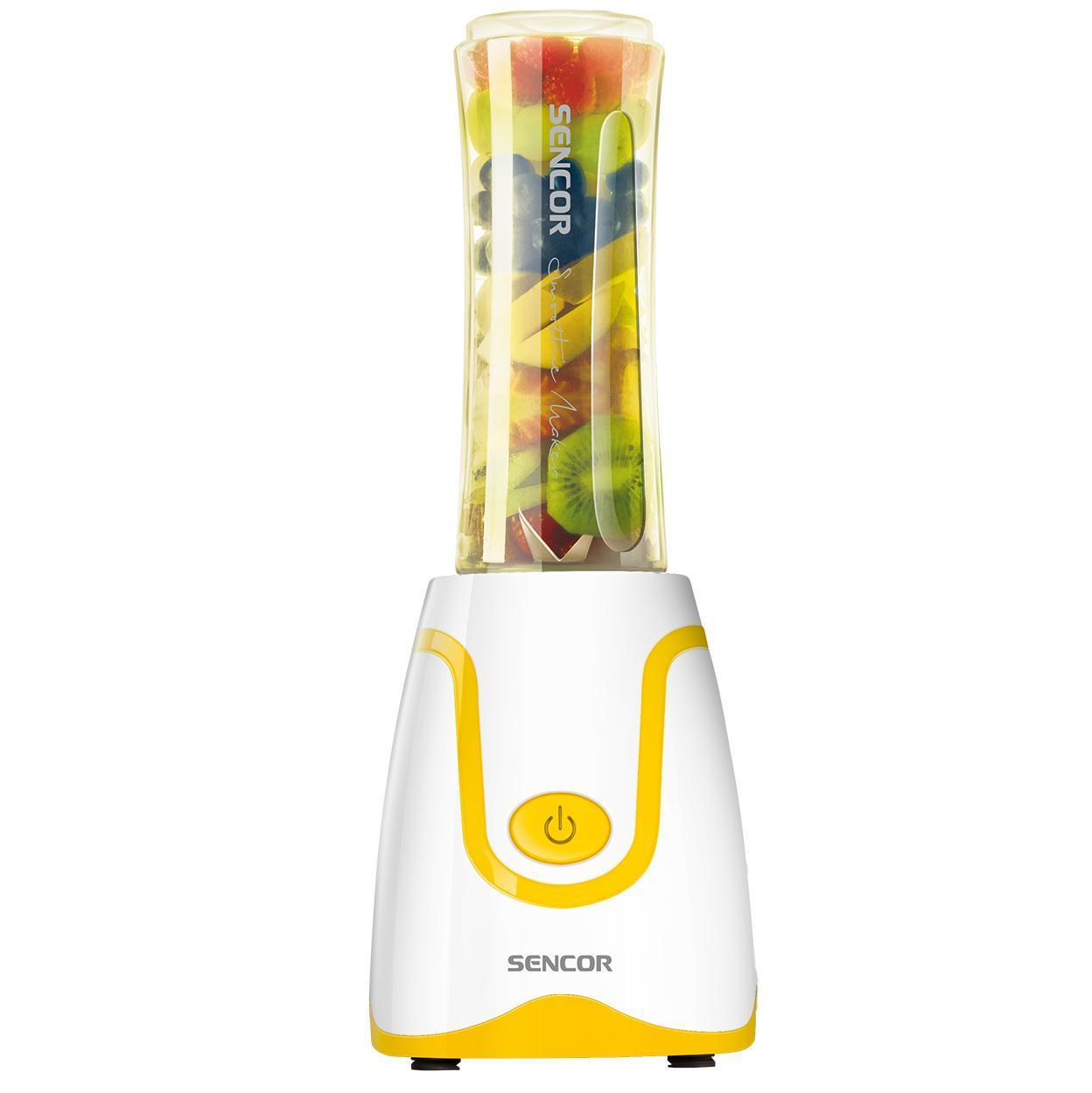 Sencor - Mélangeur Personnel avec un Capactité de 0.6L + Moulin à Café, 300W, Jaune - Simple Boutique
