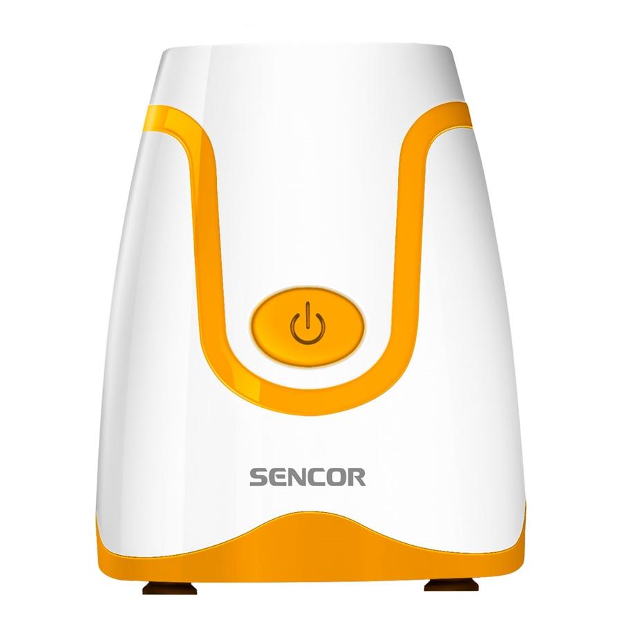 Sencor - Mélangeur Personnel avec un Capactité de 0.6L + Moulin à Café, 300W, Orange - Simple Boutique