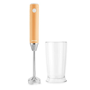 Sencor - Mélangeur à Main Mince avec Contrôle de Vitesse Variable, 150W, Comprend un Gobelet de 17oz, Orange - Simple Boutique