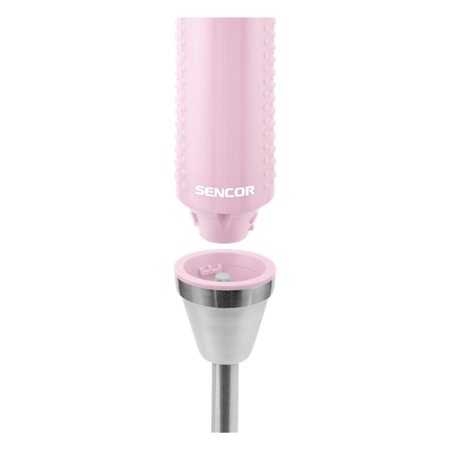 Sencor - Mélangeur à Main Mince avec Contrôle de Vitesse Variable, 150W, Comprend un Gobelet de 17oz, Rose - Simple Boutique