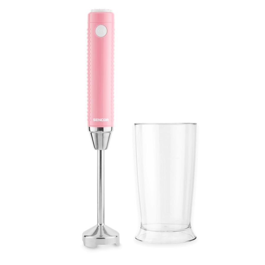 Sencor - Mélangeur à Main Mince avec Contrôle de Vitesse Variable, 150W, Comprend un Gobelet de 17oz, Rouge - Simple Boutique