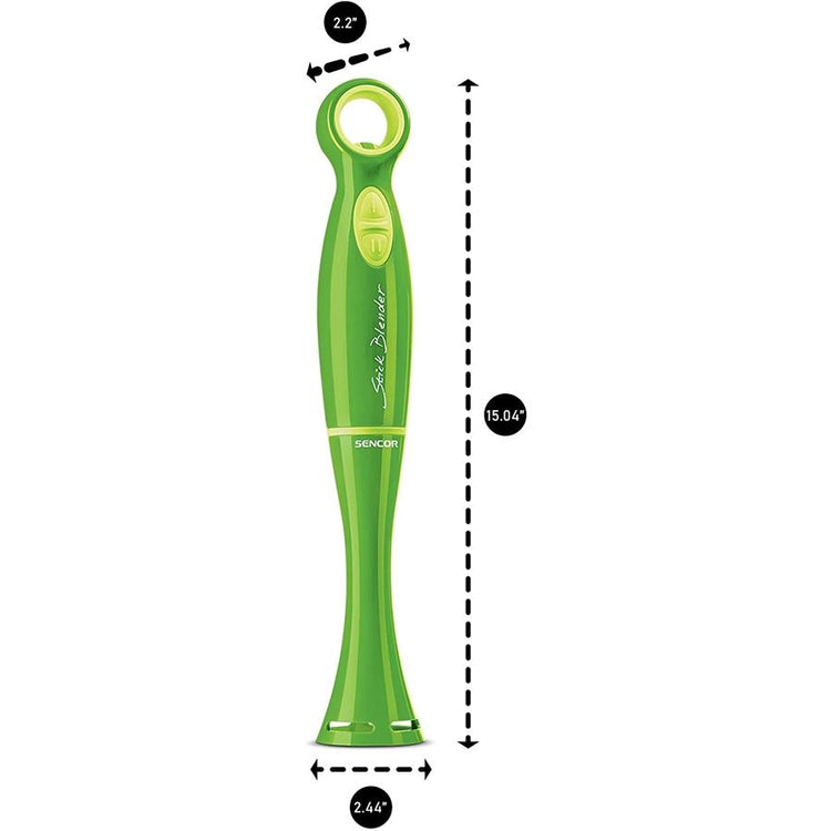 Sencor - Mélangeur à Main Silencieux Avec Vitesses Variables et Turbo, Comprend un Gobelet de 17oz, Vert - Simple Boutique