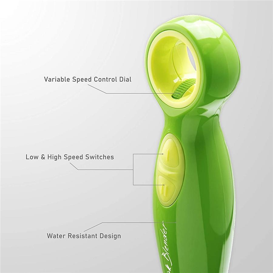 Sencor - Mélangeur à Main Silencieux Avec Vitesses Variables et Turbo, Comprend un Gobelet de 17oz, Vert - Simple Boutique