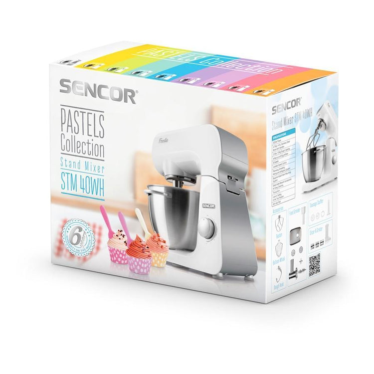Sencor - Mélangeur sur Pied Multi-Fonctionel, Comprend 6 Accessoires, 500W, Blanc - Simple Boutique