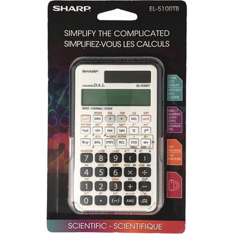 Sharp - Calculatrice Scientifique, 169 Fonctions avec Étui Rigide, Blanc