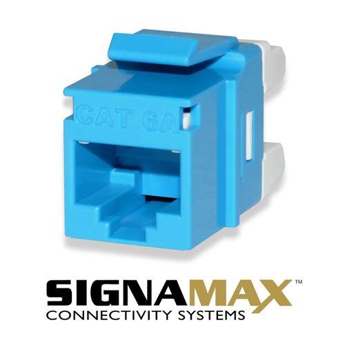 Signamax Connecteur Keystone Cat6a RJ-45 Punch Type 110 Femelle Bleu - Simple Boutique