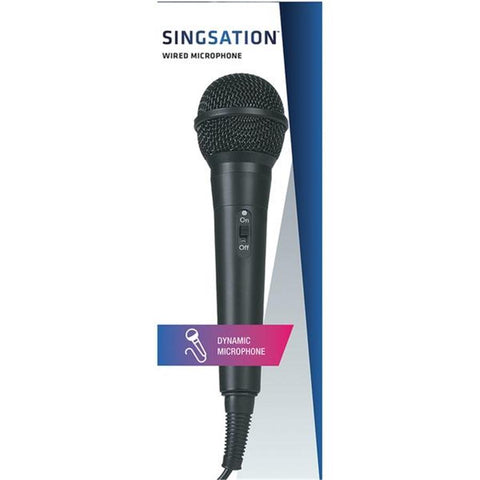Singsation - Microphone Dynamique Filaire, Câbles de 1.8 Mètre, Noir