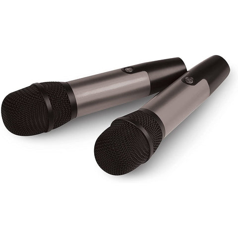 Singsation - Système de Karaoké Sans-Fil FreeStyle Bluetooth, 2 Microphone Sans-Fil Inclus, Argenté
