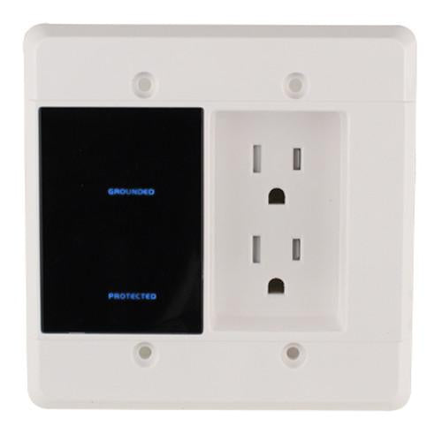 Smaart1 Plaque Murale Blanche Encastrée + Protecteur de Surtension 1080 Joules Derrière TV - Simple Boutique