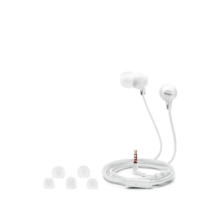 Sony - Écouteurs Stéréo Intra-Auriculaire avec Microphone, Blanc - Simple Boutique