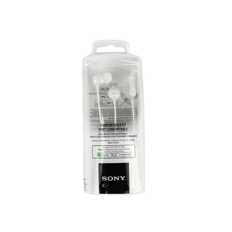 Sony - Écouteurs Stéréo Intra-Auriculaire avec Microphone, Blanc - Simple Boutique