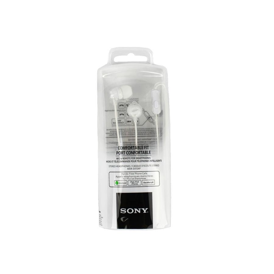 Sony - Écouteurs Stéréo Intra-Auriculaire avec Microphone, Blanc - Simple Boutique