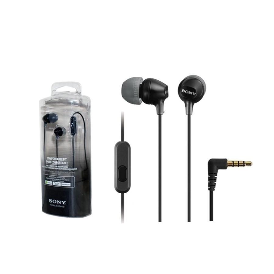 Sony - Écouteurs Stéréo Intra-Auriculaire avec Microphone, Noir - Simple Boutique