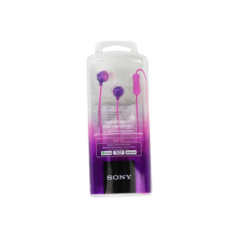 Sony - Écouteurs Stéréo Intra-Auriculaire avec Microphone, Violet