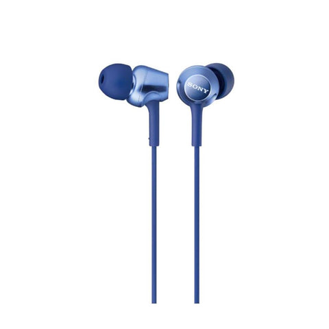 Sony - Écouteurs Stéréo Intra-Auriculaire avec Télécommande et Microphone, Bleu