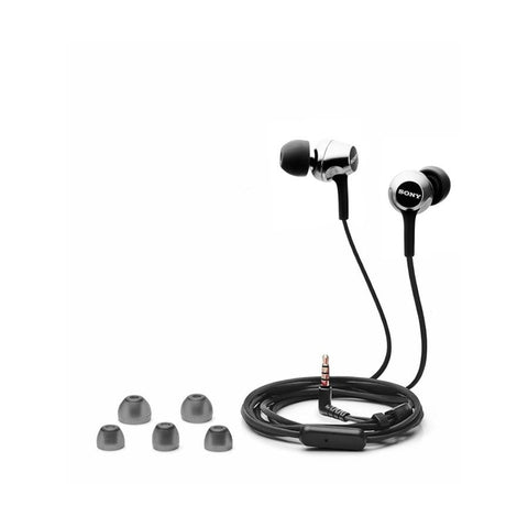 Sony - Écouteurs Stéréo Intra-Auriculaire avec Télécommande et Microphone, Noir