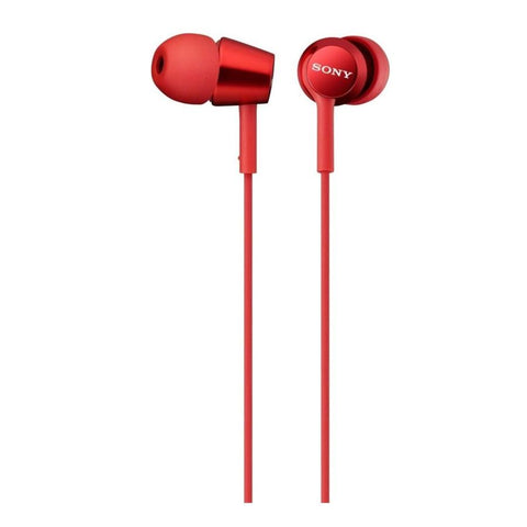 Sony - Écouteurs Stéréo Intra-Auriculaire avec Télécommande et Microphone, Rouge