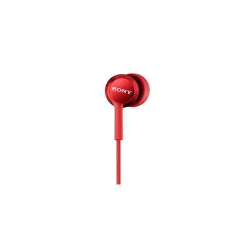 Sony - Écouteurs Stéréo Intra-Auriculaire avec Télécommande et Microphone, Rouge