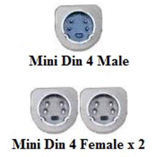 Splitter Y S-Video Mâle (1) à S-Video Femele (2) - Simple Boutique