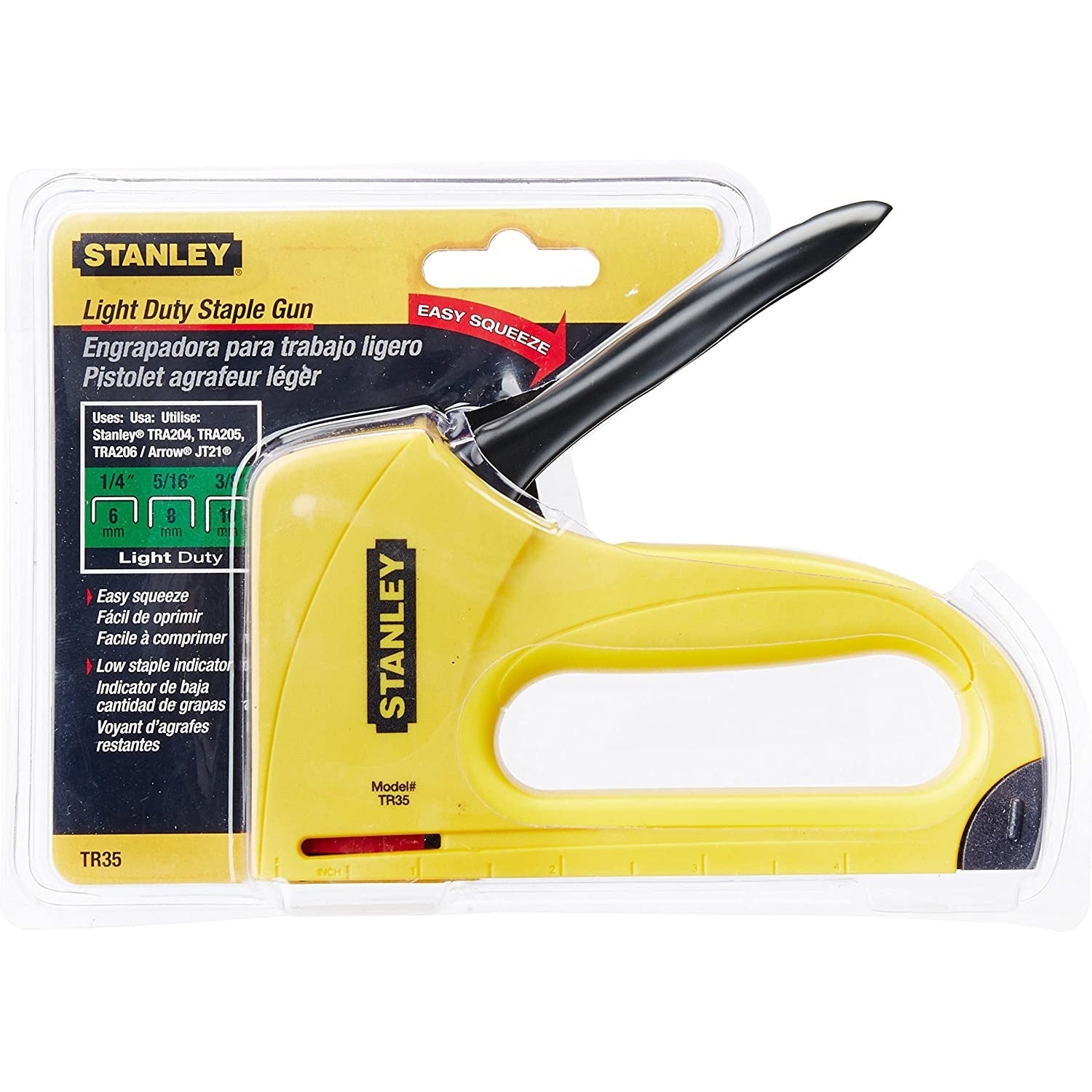 Stanley - Brocheuse pour Travaux Légers, Facile à Comprimé, Jaune - Simple Boutique