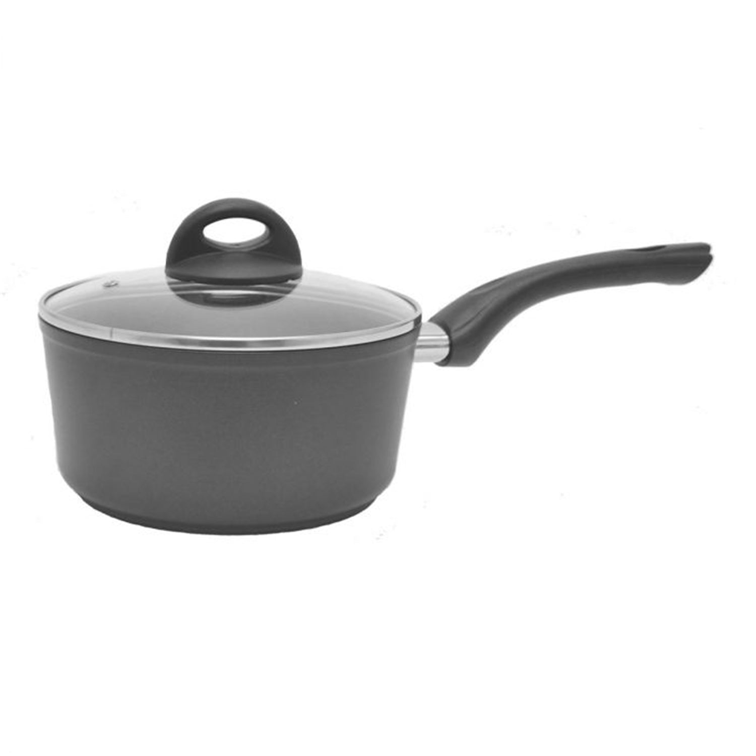 Starfrit - Casserole Aroma avec Couvercle, Capacité de 2.7 Litres, Diamètre de 8", Antiadhésive, Noir - Simple Boutique