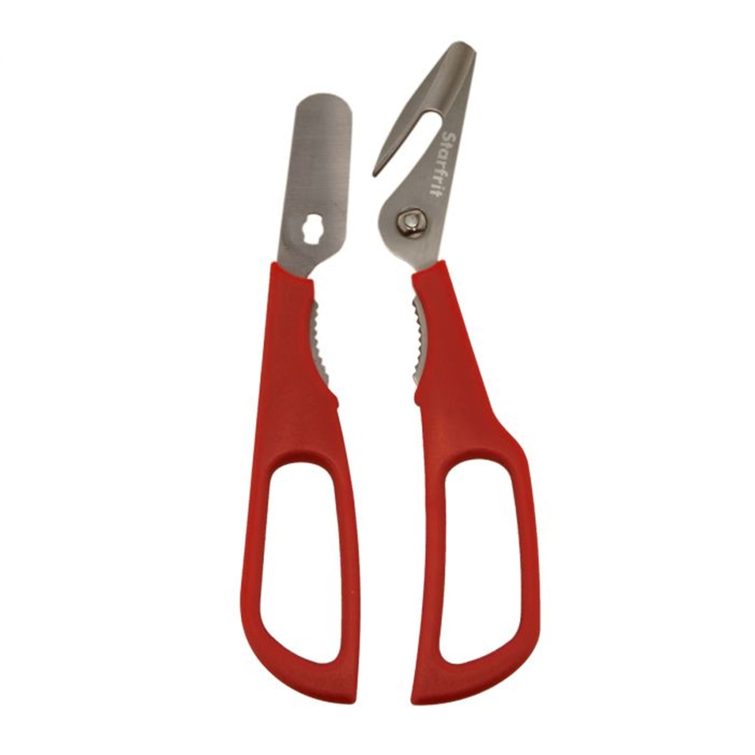 Starfrit - Ciseaux à Crustacés, Lames en Acier Inoxidable Détachables, Rouge - Simple Boutique