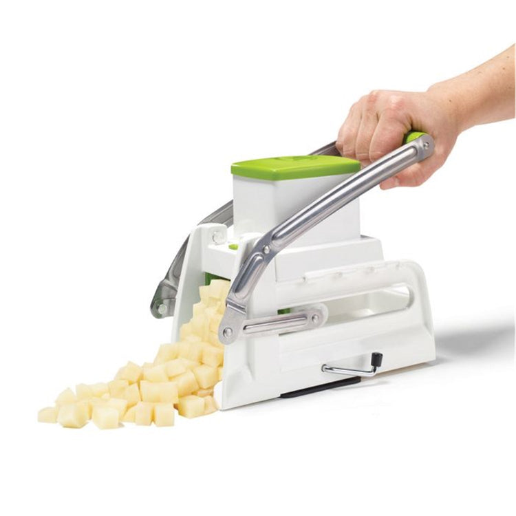 Starfrit - Coupe-Frites/Légumes, Coupe en Bâtonnets, en Cube ou en Tranches, Pièces Détachables, Vert - Simple Boutique